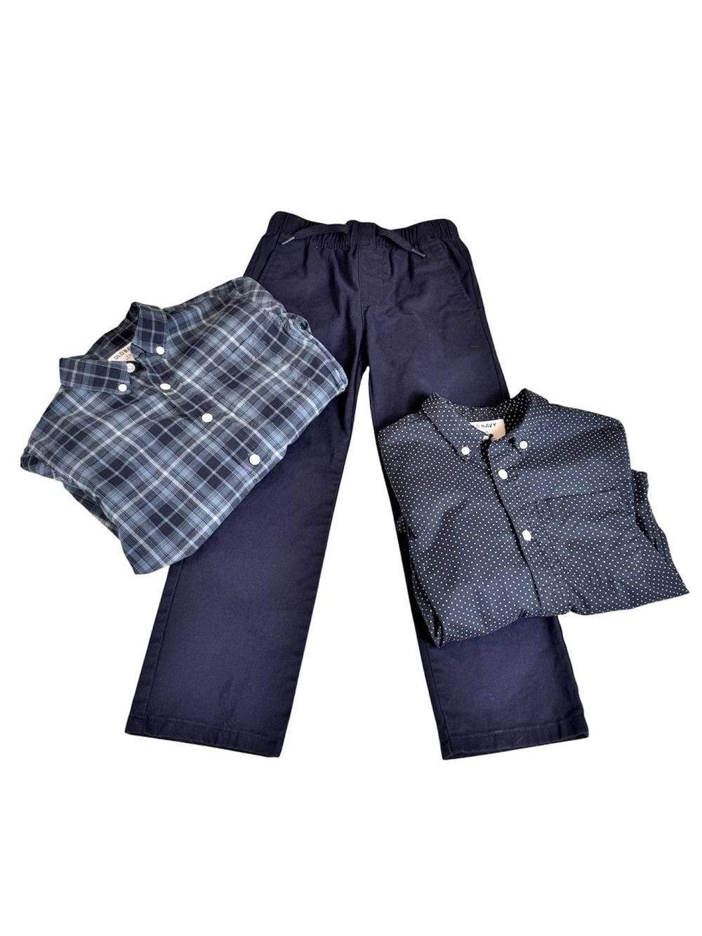 Boys Old Navy Pants & Long Sleeve Button-Down Shirt Bundle 6-7